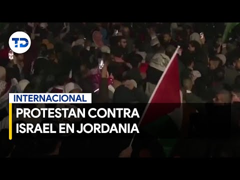 Protestan frente a la embajada de Israel en Jordania; piden por la paz en Gaza