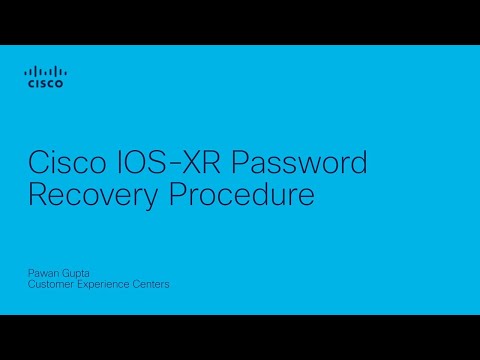 Password Recovery on IOS-XR