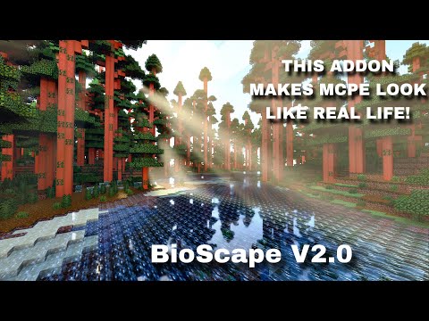 This Addon Makes MCPE Look Like Real Life! | BioScape V2.0