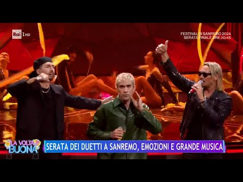 Serata dei duetti a Sanremo, Mr. Rain canta con i Gemelli Diversi - La Volta Buona 10/02/2024