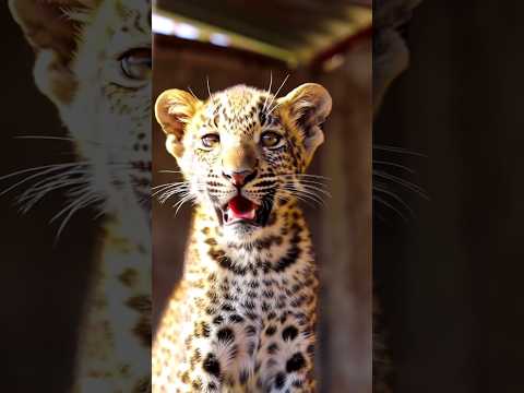 Leopard Cute Voice 😘🐆 #leopard #shortsfeed #baby