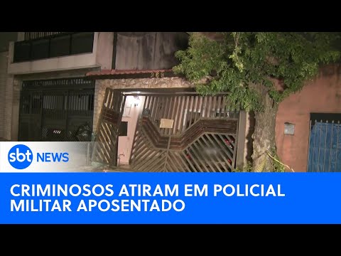 Policial aposentado é baleado por criminosos na capital paulista|#SBTNewsnaTV(17/04/24)