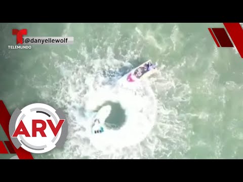 Bote inflable se sale de control y choca contra barco de vela | Al Rojo Vivo | Telemundo