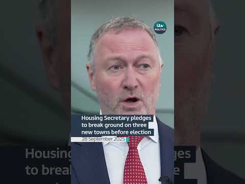 The construction of three new towns will begin before the next election #itvnews #housing