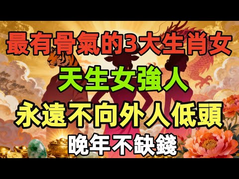 最有骨氣的3大生肖女，天生女強人，永遠不向外人低頭，晚年不缺錢！