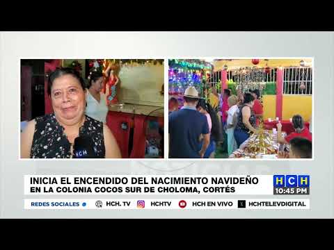 Inicia el encendido del nacimiento navideño en la Col. Cocos del Sur de Choloma, Cortés