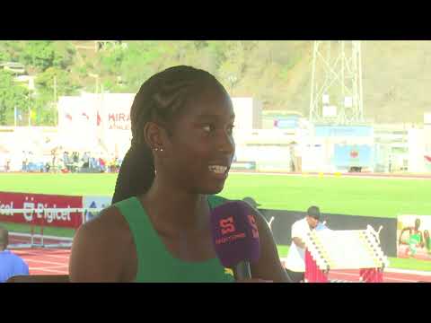 CARIFTA Games 2024 Grenada | Girls 100 Meter Hurdles Gold Medalists