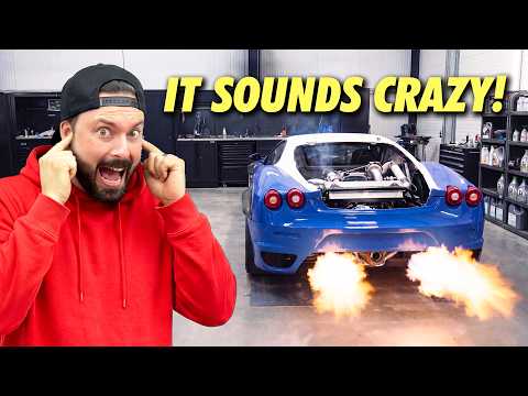 We put a 500HP VW GOLF engine in a crashed Ferrari (FIRST START)
