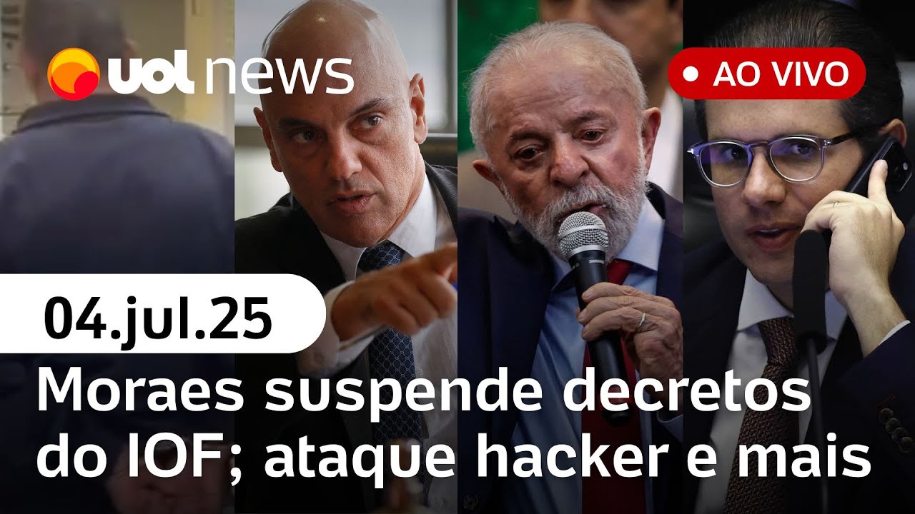 UOL News ao vivo: Ataque hacker contra sistema do Pix; Lula x Congresso no IOF, ‘BBB’ de Trump e+
