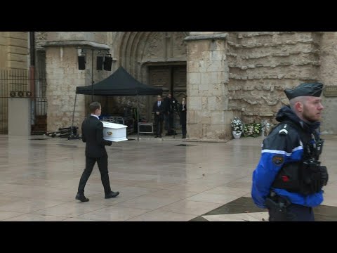 Tiny white coffin at funeral for French toddler Emile, who disappeared in 2023 | AFP