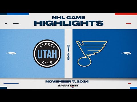 NHL Highlights | Utah HC vs. Blues - November 7, 2024