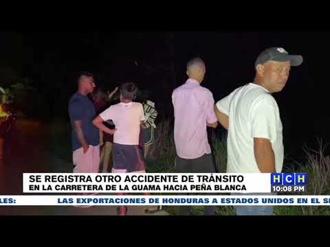 Hombre a punto de morir en accidente vial ocurrido en La Cuerva del Diablo en Peña Blanca, Cortés