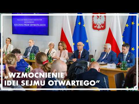 Publiczne przesłuchanie kandydatów na stanowisko Rzecznika Praw Obywatelskich