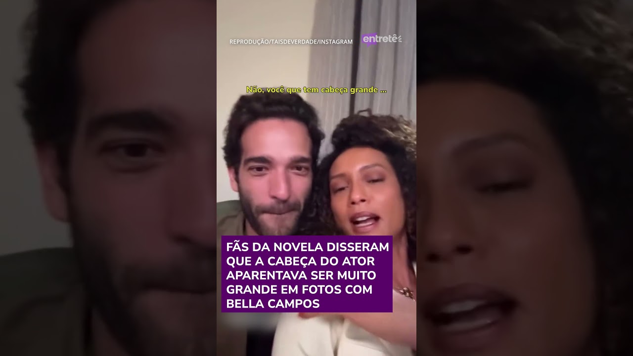 Taís Araújo e Humberto Carrão brincam sobre memes com a cabeça do ator Tô traumatizado shorts