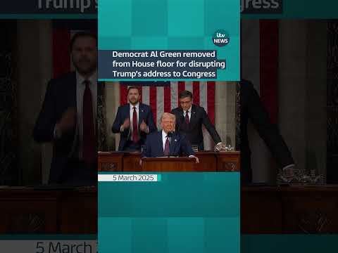 Democrat Al Green removed from House floor for disrupting Trump’s Congress address #itvnews #trump