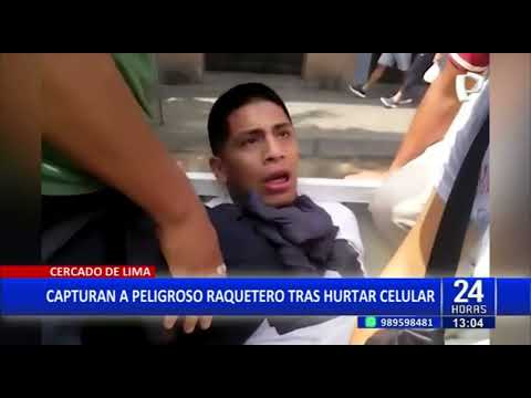 Cercado de Lima: Detienen a  raquetero que era el terror de conductores y taxistas (2/2)