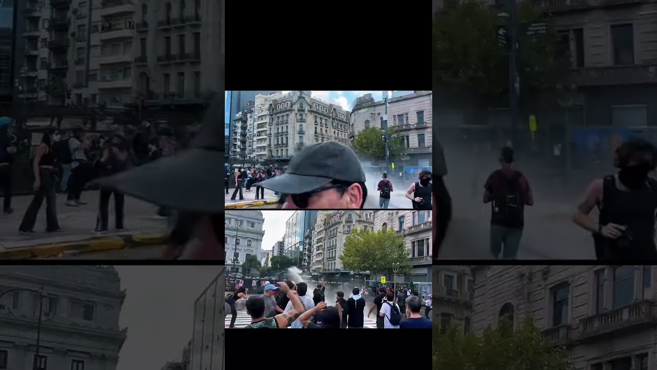 Polícia argentina joga jatos de água e gás lacrimogêneo contra manifestantes durante ato