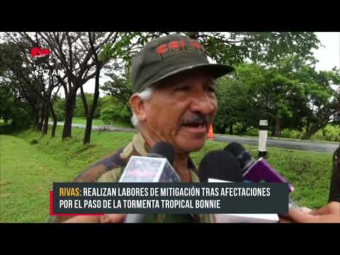 Bonnie provoca afectaciones en varios municipios de Rivas - Nicaragua