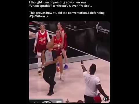 👀 Fan <strong>STEPS</strong> ON COURT POINTING at Lexie Hull | WNBA playoffs women's basketball NBA Indiana Fever