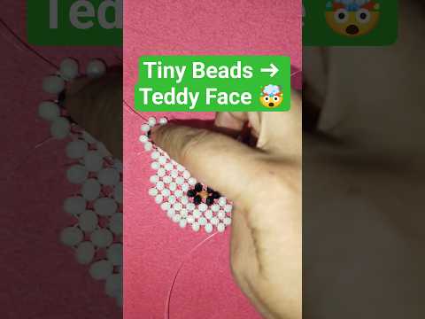 Making a Cute Teddy Bear Face 🧸 with Beads😍 | DIY asmr #shorts #beads #teddybear #diy #noshiofficial