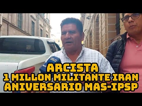 ESTEBAN ALAVI DICE ESPERAN CONVOCAR MAS 1 MILLON EN ANIVERSARIO MAS-IPSP ARCISTA EN LA PAZ..