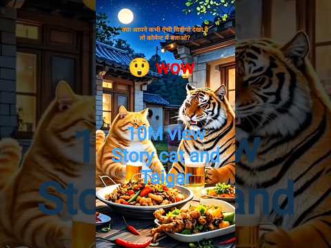 😺 cat and 🐯taigar ki story cat or taigar ne kaya kar dikha ya? Wow #short#trending