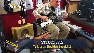 Eastwood Sidejack Baritone STD Black Electric Guitar #1603038 Quick 'n' Dirty
