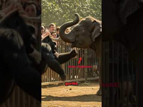 The Gorilla Disturbed The Baby Elephant And The Mother Elephant Came! サムネイル