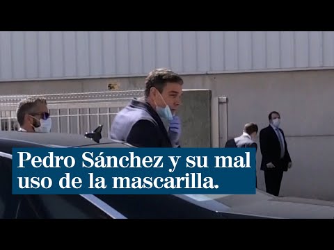 Pedro Sánchez y Salvador Illa se quitan mal la mascarilla