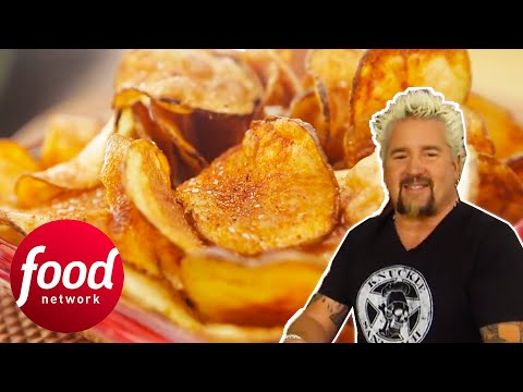 Guy Makes Homemade BBQ Potato Crisps | Guy's Big Bite