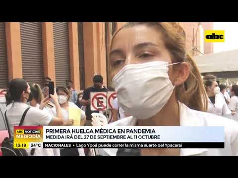 Anuncian primera huelga médica en pandemia