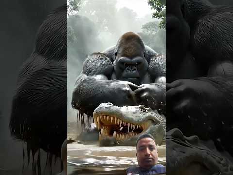 # গরিলা আর কুমির এর ফাইট, না দেখলে মিস করবেন @##