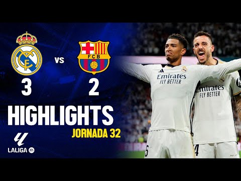 Real Madrid vs Barcelona (3-2) | GOLES y RESUMEN COMPLETO |  El Clasico