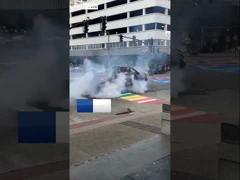 Driver burns pride mural