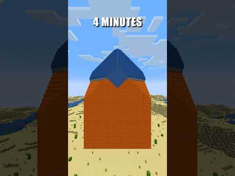 Minecraft Cobblestone Tower at Different Times