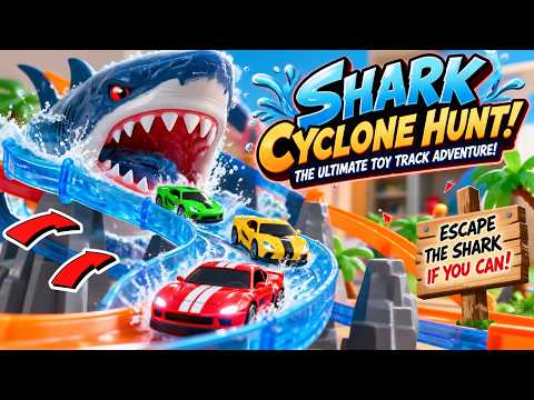 Shark Cyclone Hunt! The Ultimate Toy Track Adventure!