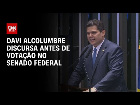 Davi Alcolumbre discursa antes de votação no Senado Federal | ELEIÇÕES NO CONGRESSO