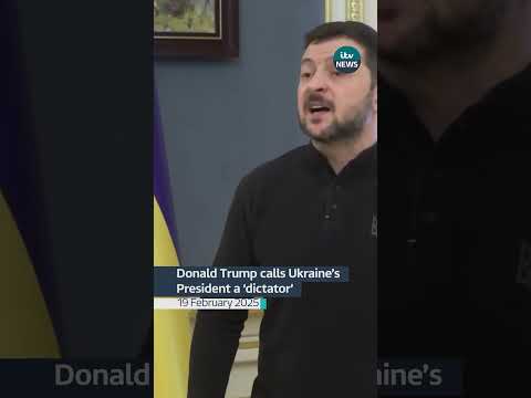 President Trump calls Ukraine’s President Zelenskyy a ‘dictator’ #itvnews