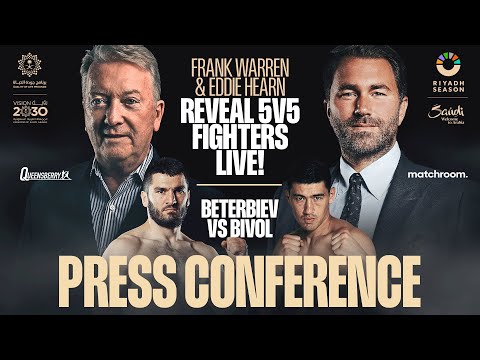 Frank warren & eddie hearn reveal 5 v 5 fighters live | queensberry v matchroom & beterbiev v bivol