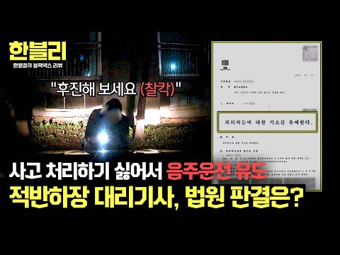 [한블리] (후속) 사고 처리하기 싫어 음주운전 뒤집어 씌운 대리기사, 처벌은? | 한블리 (한문철의 블랙박스 리뷰) 104회 | JTBC 241119 방송