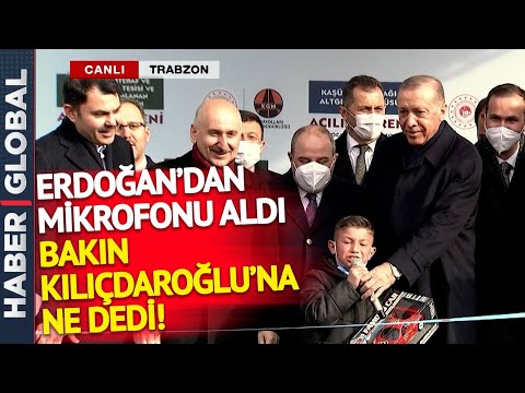 Sahneye Çıkan Çocuk Erdoğan'ın Elinden Mikrofonu Aldı ve Kılıçdaroğlu'na Bakın Ne Dedi!