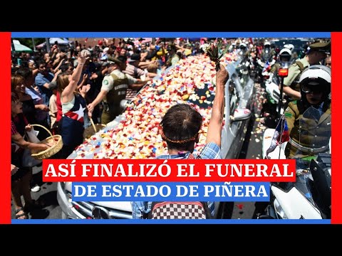 Con emotiva entrega de bandera chilena a su familia: Así finalizó el funeral de Estado de Piñera