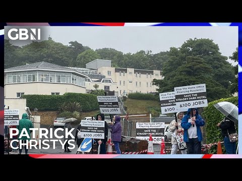 Welsh protesters BLOCK entrance of hotel set to house more than 200 asylum seekers
