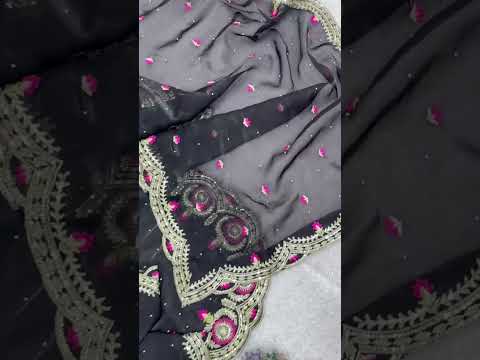 HK 1735 BLACK GMY SILK SALWAR KAMEEZ