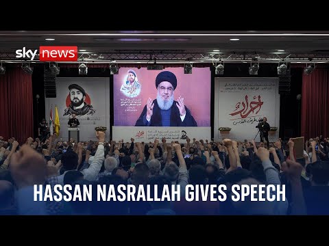 Hezbollah leader Hassan Nasrallah gives speech a week on from killing of Fouad Shukur