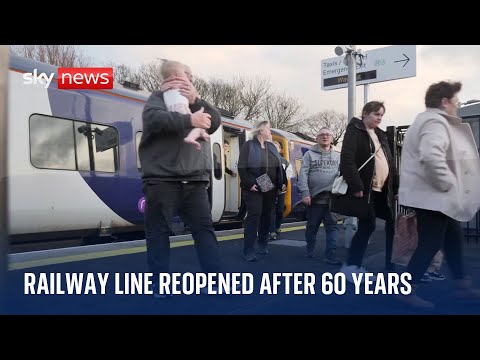 Passengers ride new Northumberland line for the first time in 60 years
