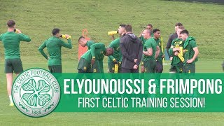 Celtic training: Elyounoussi & Frimpong join up with the Bhoys!