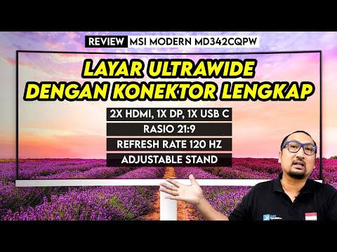 Monitor Ultrawide 21:9 dgn Konektor Lengkap, 120 Hz, & Desain Elegan – MSI Modern MD342CQPW