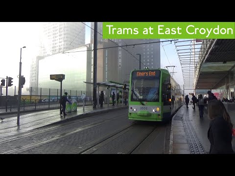 Trams at East Croydon (London Trams)