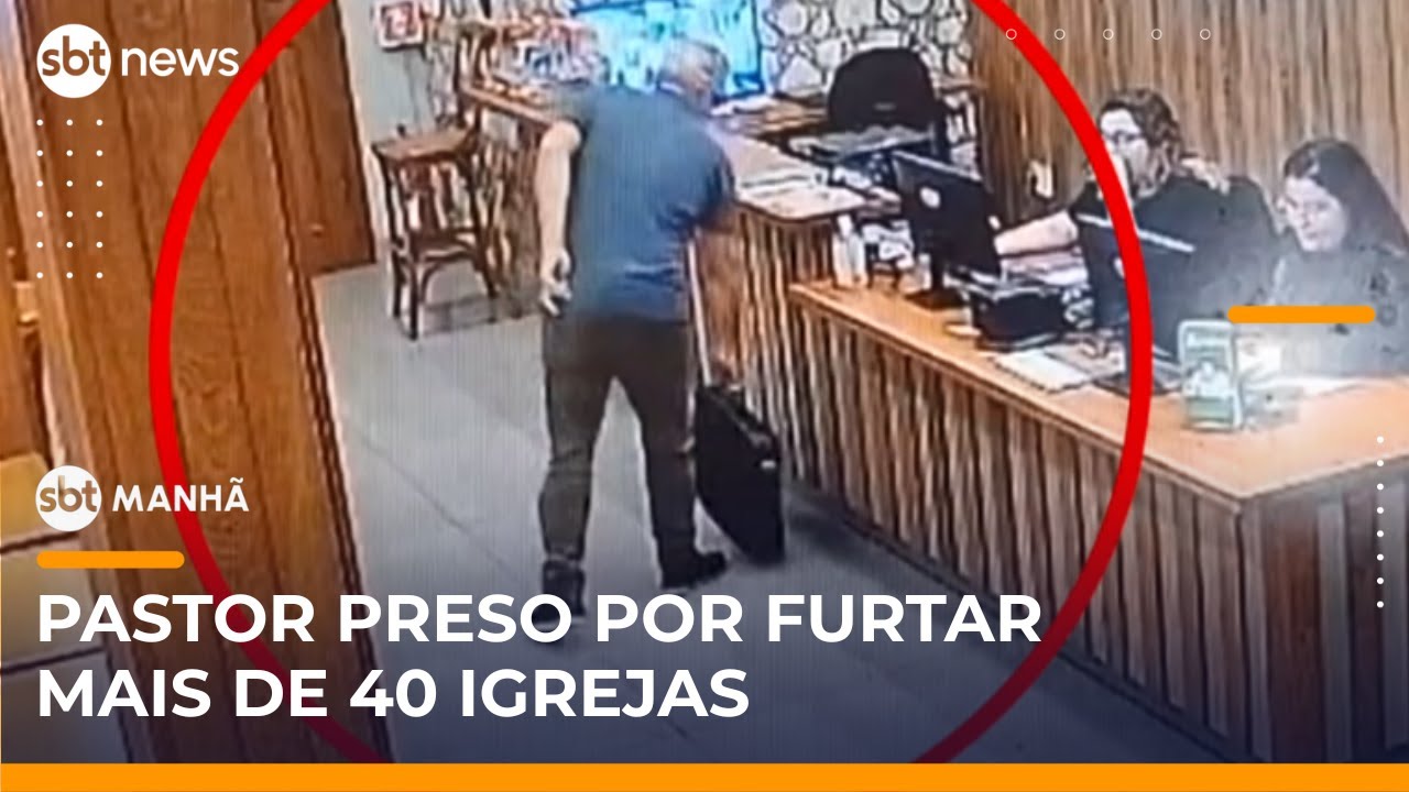 Pastor é preso por furtar mais de 40 igrejas; arrombava cofres e levava dinheiro | #SBTManhã